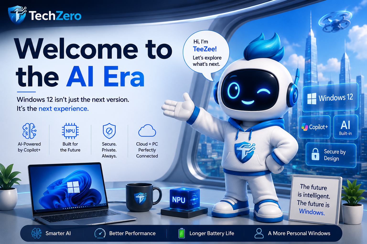 TechZero Hero Banner: TeeZee Welcomes Users to the AI Era