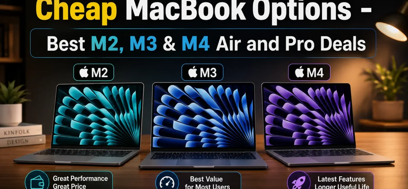 MacBook M2, M3 and M4 Air and Pro comparison for the best cheap MacBook deals in 2026