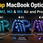 MacBook M2, M3 and M4 Air and Pro comparison for the best cheap MacBook deals in 2026