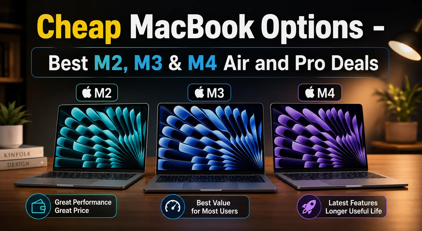 MacBook M2, M3 and M4 Air and Pro comparison for the best cheap MacBook deals in 2026